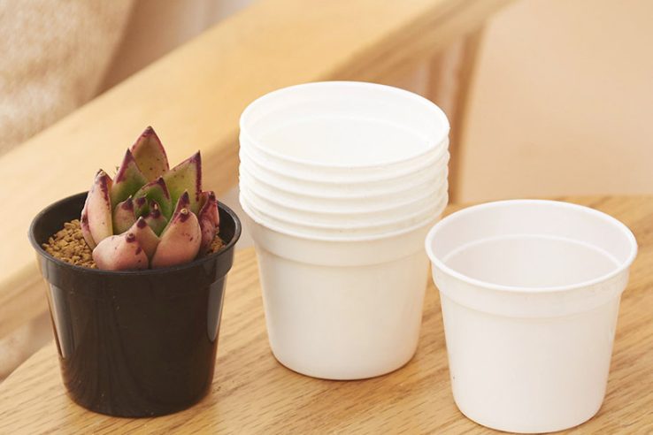 Black and white two-color nursery pot (4)