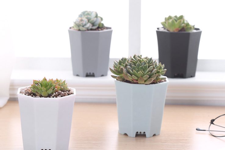 New thick octagonal plastic flower pot (3)