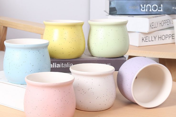 Regular spot thick ceramic flowerpot (1)